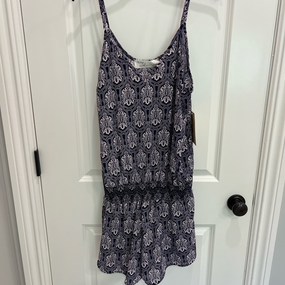 Stylish Purple and White Patterned dress